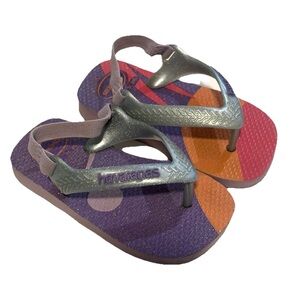 Brazilian Haviana Flip Fĺops Toddler Purple -  Size 7.